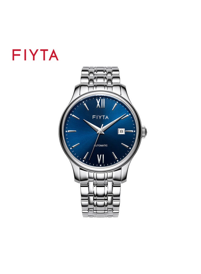 Fiyta Classic Series Calendar Steel Band Blue Dial Business Simple Automatic Mechanical Men's Watch Valentine's Day New Year Gift - Image 4