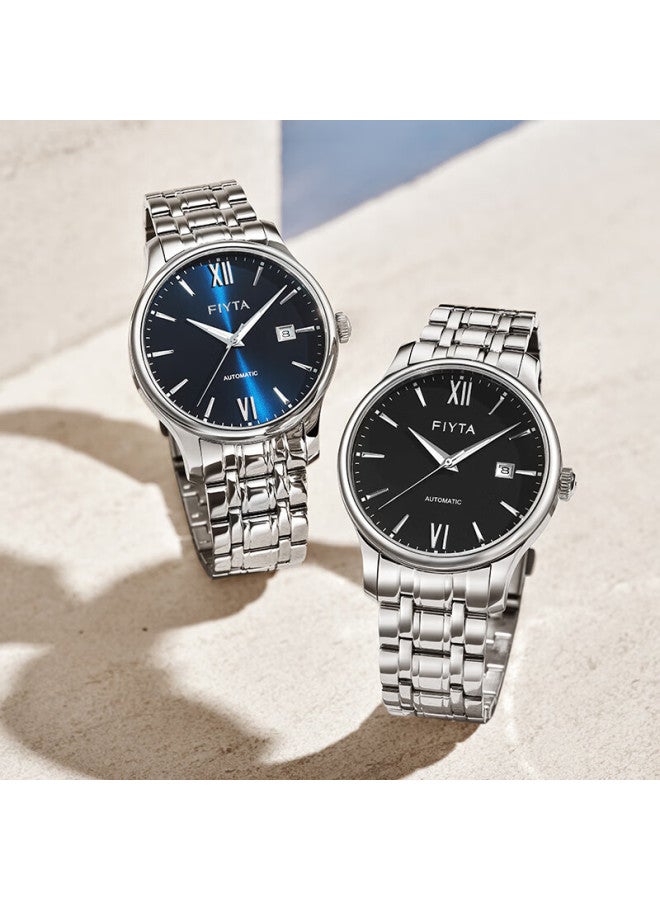 Fiyta Classic Series Calendar Steel Band Blue Dial Business Simple Automatic Mechanical Men's Watch Valentine's Day New Year Gift - Image 2