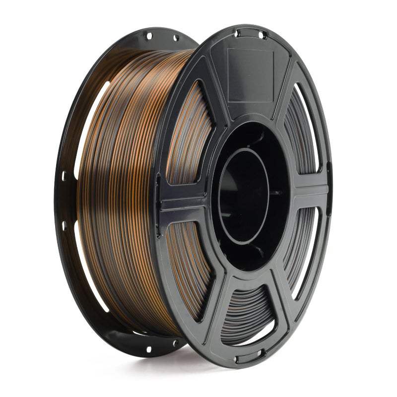 Flashforge 3D Printer Filament Silk PLA 1.75mm 1kg Spool-Dimensional Accuracy +/- 0.02mm (Silver) - Image 1