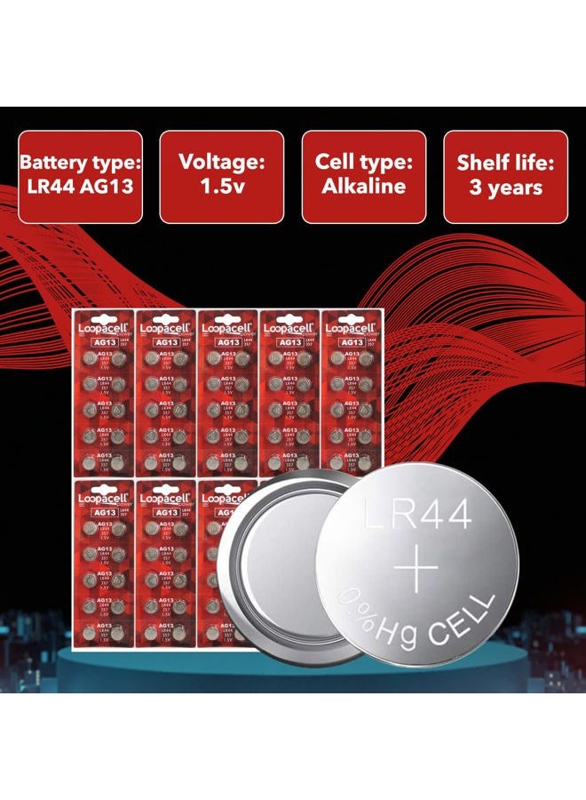 Loopacell LR44 AG13 357 Button Cell Batteries - Pack of 100 - Image 3