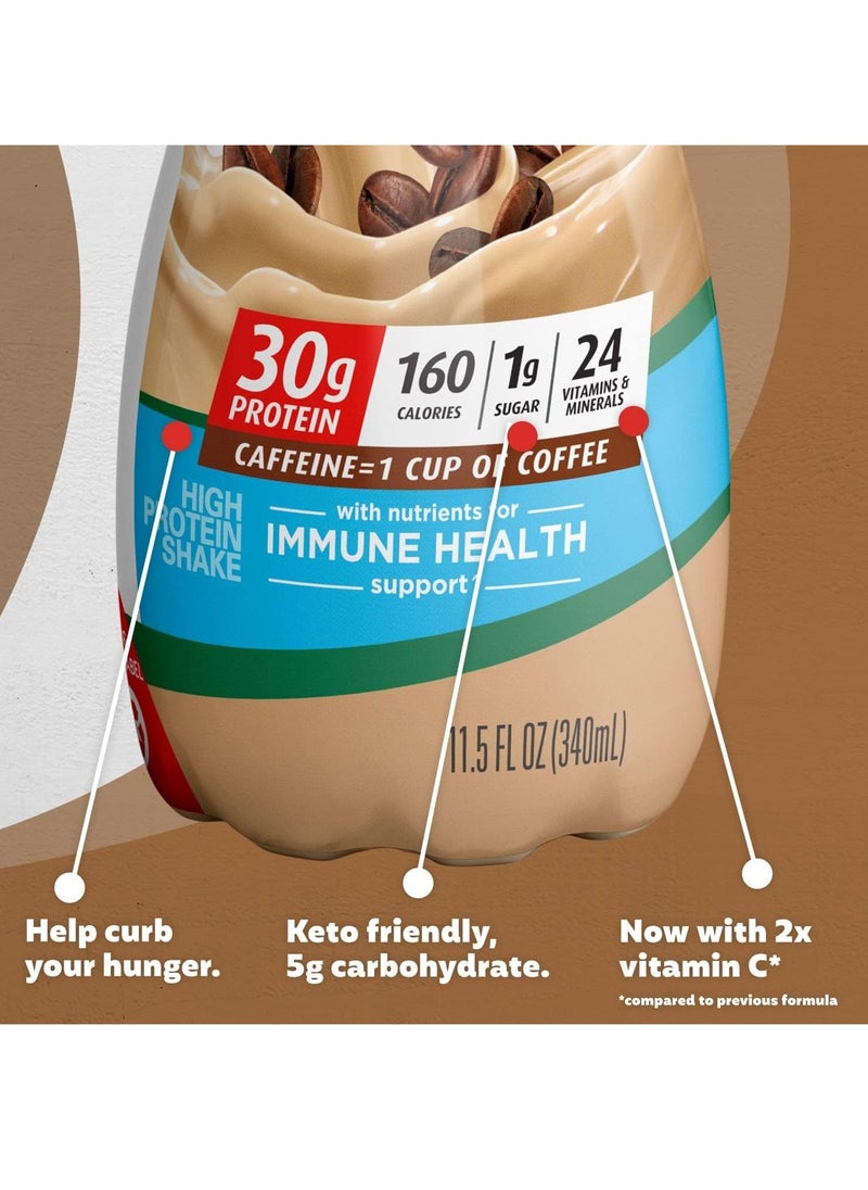 Premier Protein - Protein Shake Café Latte 30g Protein 1g Sugar 24 Vitamins & Minerals 11.5 Fl Oz (Pack of 12) - Image 1