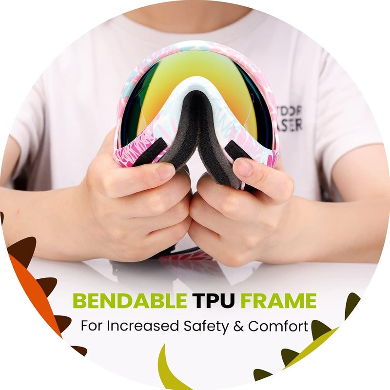 OutdoorMaster Kids Ski Goggles - Helmet Compatible Snow Goggles for Boys & Girls with 100% UV Protection - Image 5