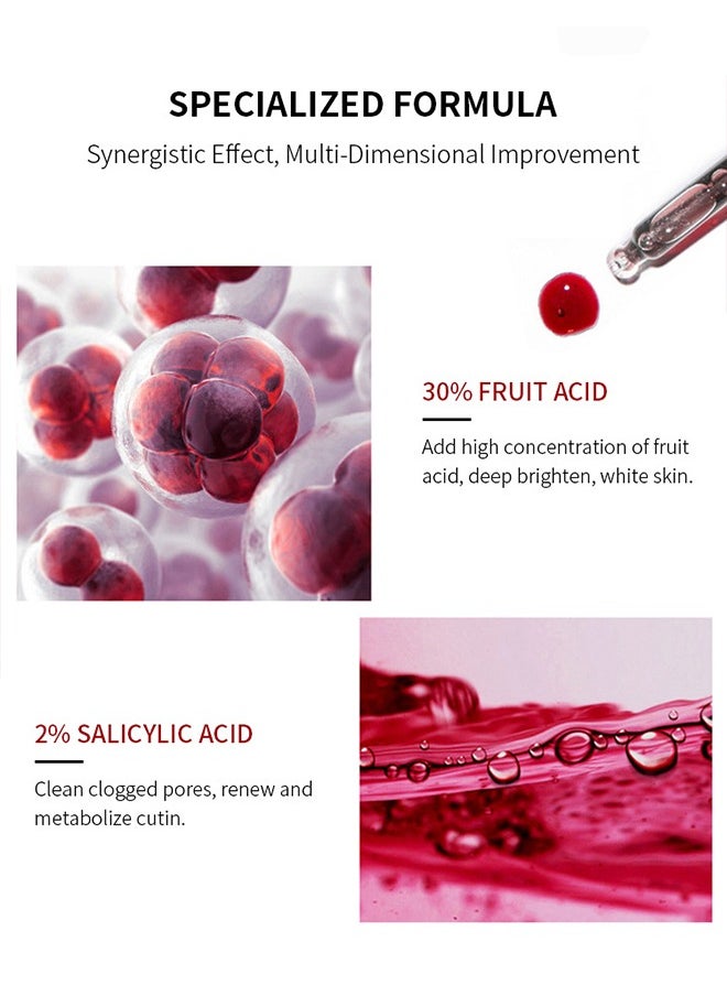 MOOYAM AHA 30% BHA 2%- Peeling Solution- Alpha and Beta Hydroxy Acids-Peeling Solution Anti Acne Serum,Chemical Peel for Face at Home,BHA+AHA  Liquid Exfoliant for Blemishes Wrinkle 30ml  - Image 3