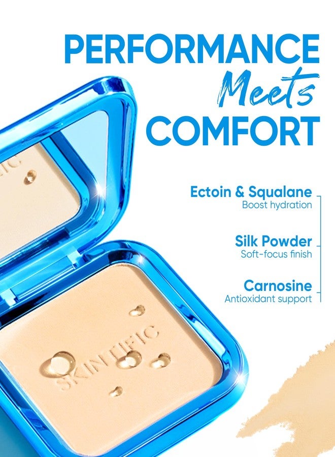 سكينتفيك بودرة أساس سكينتيفيك ألترا كوفر، تغطية كاملة بلمسة نهائية مطفية، بودرة مضغوطة خالية من العيوب بمسحة واحدة مع التحكم في الزيوت، خفيفة الوزن وتدوم طويلاً، تعمل على إخفاء المسام للبشرة الدهنية (02 عاجي) - Image 5