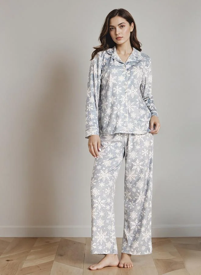 سبلاش فيڤ طقم بيجامة مطبوع