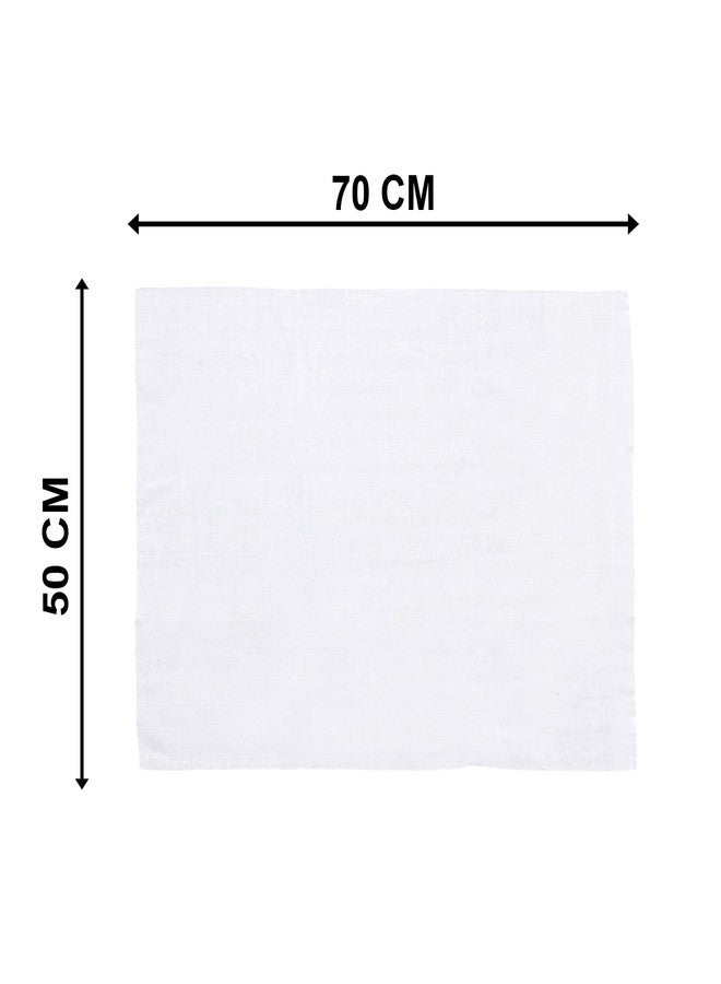 Lula Cotton Muslins Baby Towel Pack of 3-(50cm X 70 cm)-White - Image 3