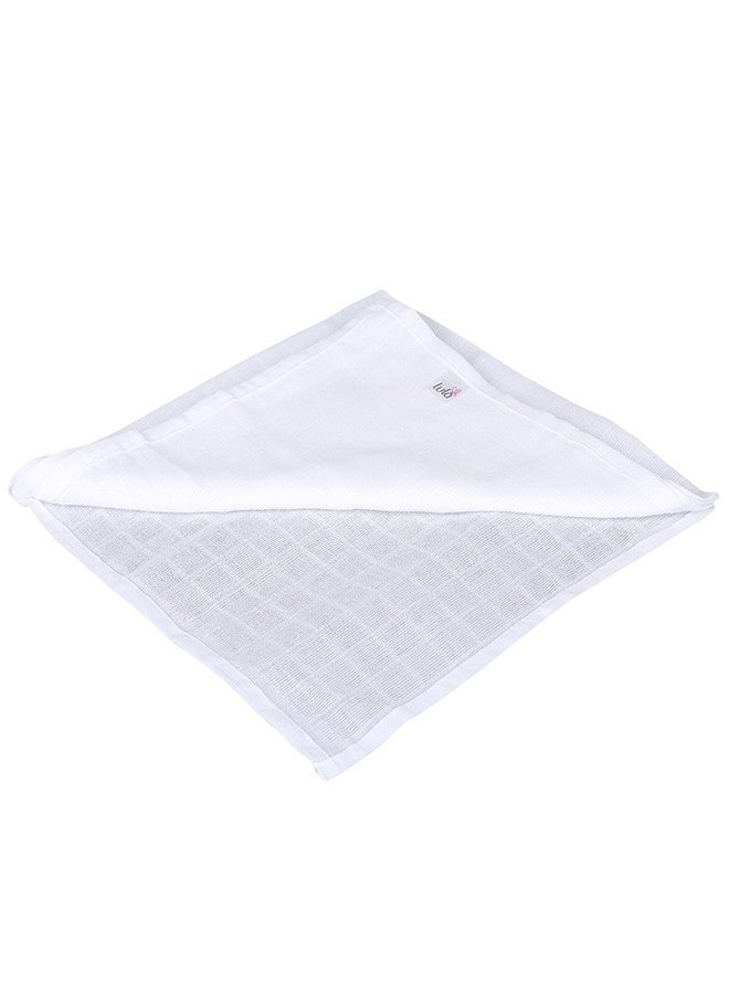 Lula Cotton Muslins Baby Towel Pack of 3-(50cm X 70 cm)-White - Image 4
