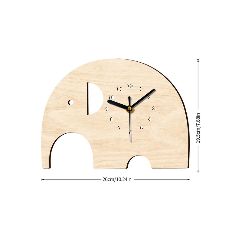 Mcc401-418 Three-Dimensional Cartoon Wooden Wall Clock Creative Silent Clock Children'S Room Decorative Wall Clock Uv Printing - Image 1