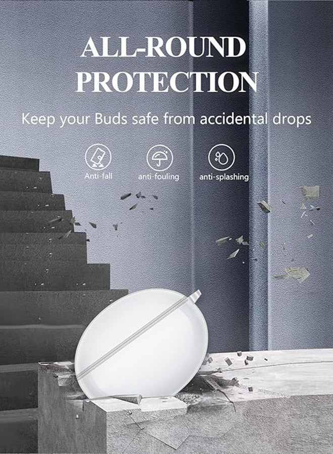 for FreeBuds 6i, made of scratch resistant soft silicone material, with shock-absorbing function, equipped with climbing buckle, hanging rope, cleaning pen, transparent color - Image 4