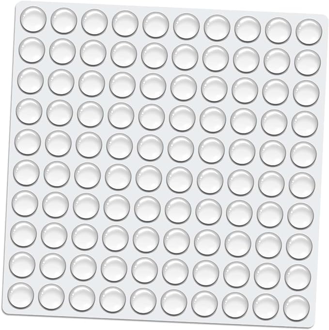 ECHSRT EcHSRT Clear Rubber Feet 100pcs Round Self Adhesive Silicon Bumper Pads for Drawers Table Tops Cupboard Frames Glassware and Furniture Mute Buffer Door Protector for Home 1 Sheet Clear  - Image 1