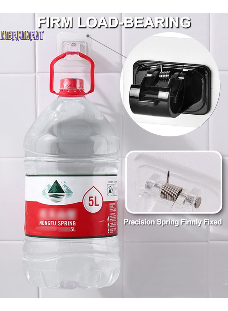 NIBEMINENT 18-Piece Self Adhesive Curtain Rod Bracket, No Drill Drapery Hooks Holder, Plastic Easy Sticky Curtain Rod Hooks for Kitchen, Bathroom, Hotel (black)  - Image 4
