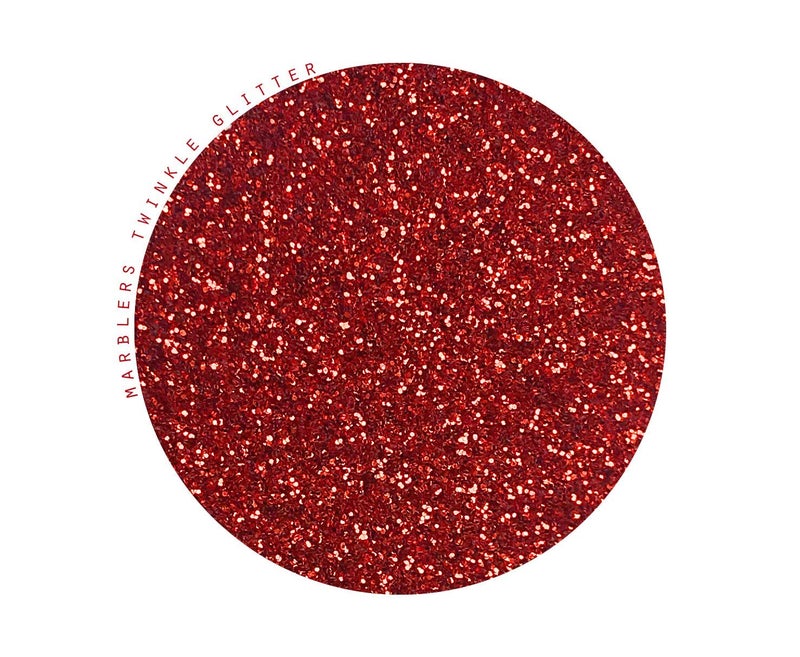 MARBLERS Twinkle Face & Body Glitter [Santa Red] 0.18oz (5g) | Fine | Non-Toxic | Vegan | Cruelty-Free | Ethically Sourced | Festival Makeup | Eye, Hair, Nail, Eyeshadow | Cosmetic Grade - Image 2