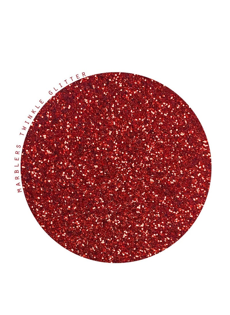 MARBLERS MARBLERS Twinkle Face & Body Glitter [Santa Red] 0.18oz (5g) | Fine | Non-Toxic | Vegan | Cruelty-Free | Ethically Sourced | Festival Makeup | Eye, Hair, Nail, Eyeshadow | Cosmetic Grade  - Image 2