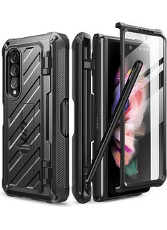 SupCase Unicorn Beetle Pro Series Case for Samsung Galaxy Z Fold 3 5G (2021), Full-Body Dual Layer Rugged Case with Built-in Screen Protector & Kickstand & S Pen Slot (Black)  - Image 1