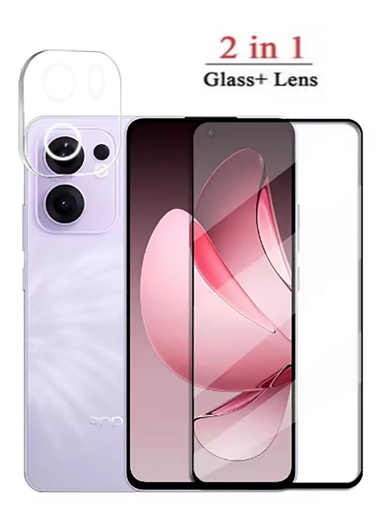 2 in 1 For OPPO Reno 13F Screen  Camera Protection - High transparency full coverage security protector - Image 1