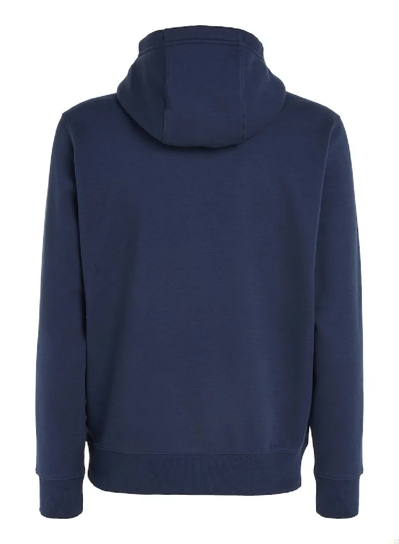 Tommy Jeans Twilight Navy Fleece Flag Patch Hoody for Men | Best Price UAE