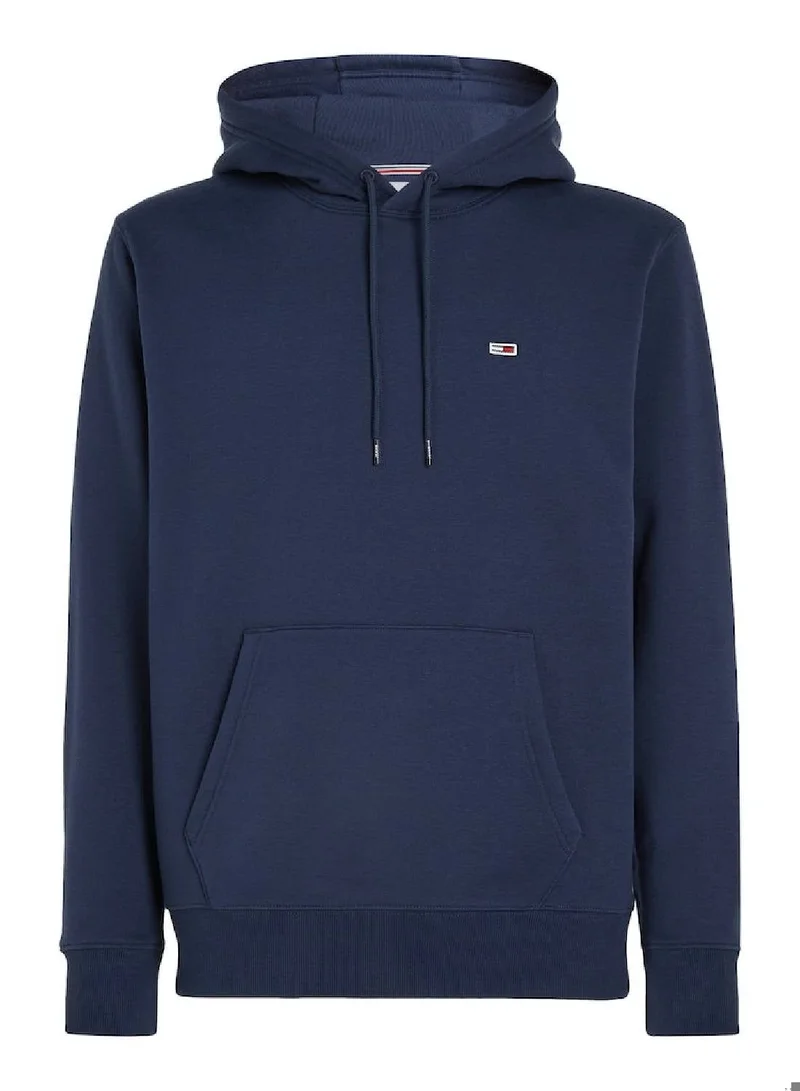 Tommy Jeans Twilight Navy Fleece Flag Patch Hoody for Men | Best Price UAE
