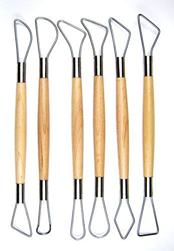 Offimart Wood Metal Ribbon Cutting Tool 6 Piece Sets Used for Clay Ceramic and Crafts - Image 1