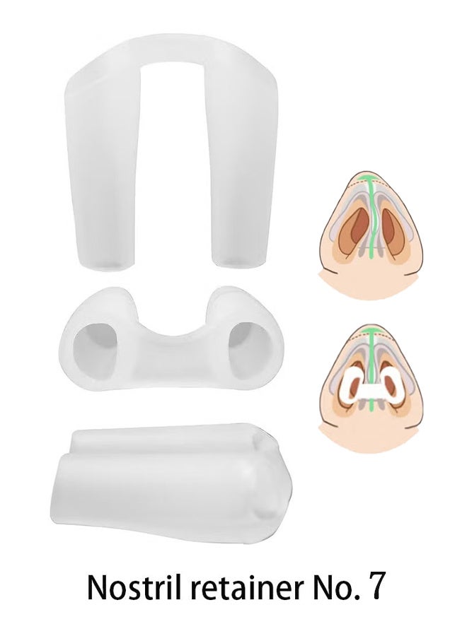 Nostril Retainer Short Model, Nasal Retainer Rhinoplasty & Nose Splint for Rhinoplasty Recovery, 100% High Grade Silicone, Nostril Retainer Size (No. 7) - Image 1