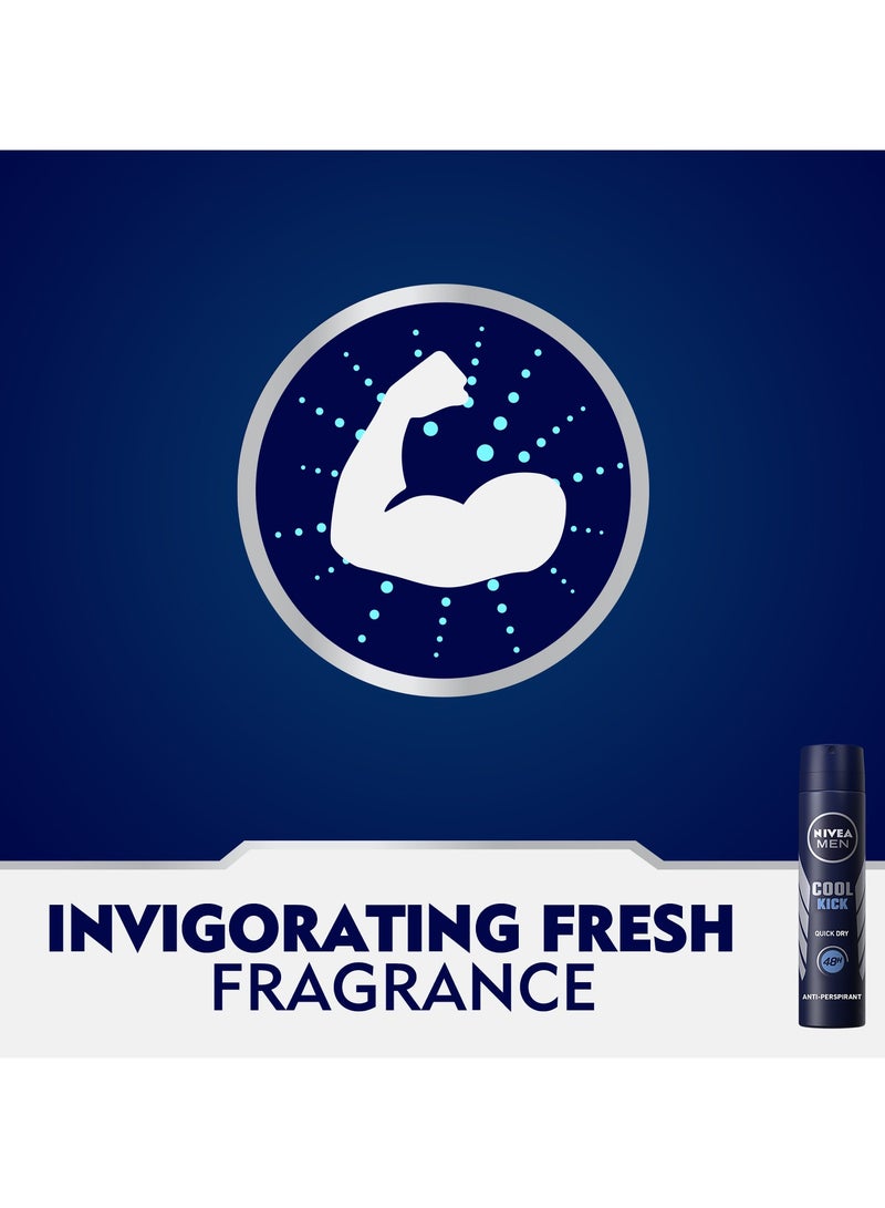 Nivea Deodorant Spray Cool Kick Fresh Scent Pack of 2 - Image 3