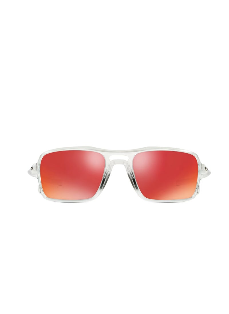 Oakley Triggerman Sunglasses with Matte Clear Frame and Torch Iridium Lenses