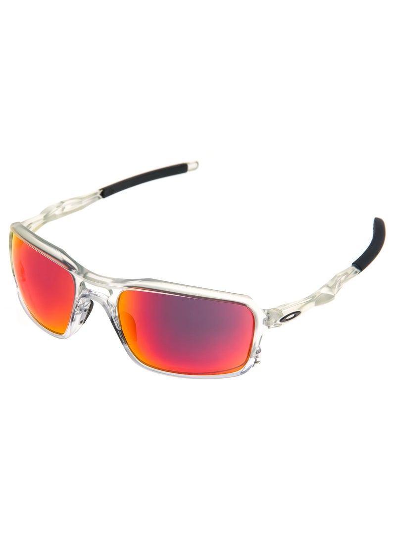 Oakley Triggerman Sunglasses with Matte Clear Frame and Torch Iridium Lenses