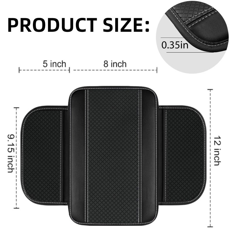 NBTEPEM 6 PCS Car Steering Wheel Cover Set, Microfiber Leather Steering Wheel Covers Universal 14.5-15 inch, Center Console Cover, Seat Belt Cushion, Cup Coaster, Car Accessories Set Black Gray - Image 5
