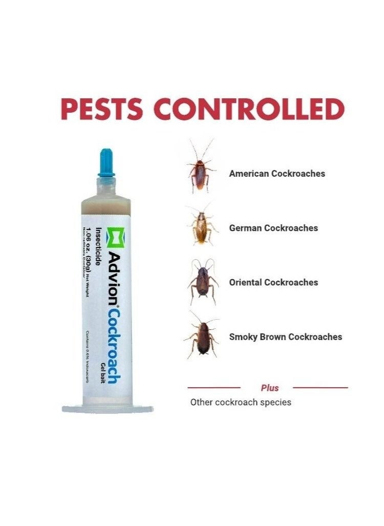 syngenta Advion Cockroach Killer Gel Bait Includes (1 Tube +1 Plunger +1 Tip)  - Image 3