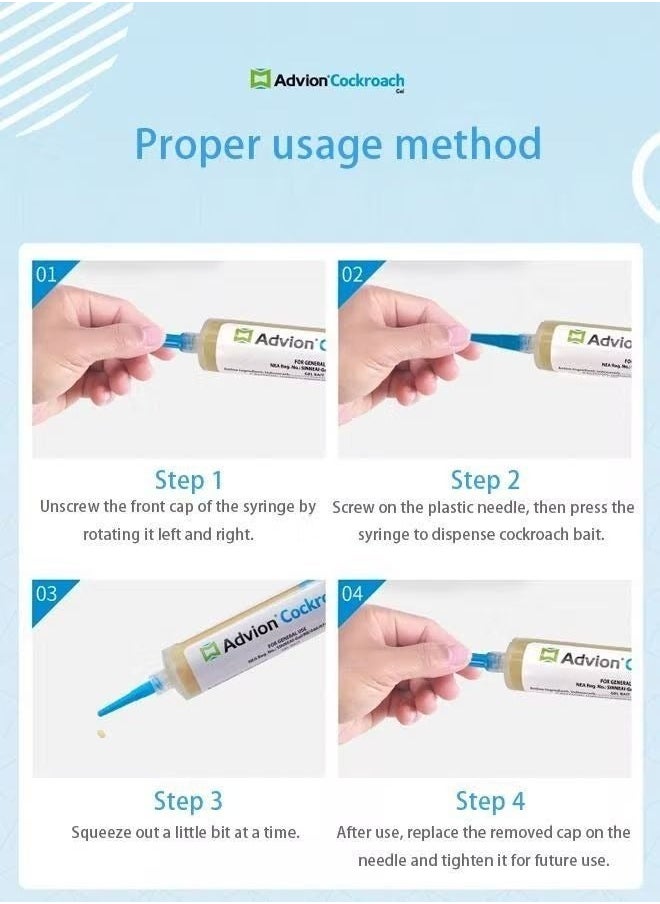 Advion Cockroach Killer Gel Bait Includes (1 Tube +1 Plunger +1 Tip) - pzsku/ZAA1B6C5A59D827EE6059Z/45/_/1717064298/ae4c0db4-6b35-4781-bf89-cbacdfbb5248