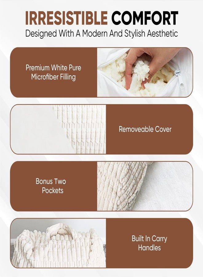 Comfy Reading Pillow with Arms - Supportive Backrest for Bed and Floor Lounging, Perfect for Reading and Relaxing - Image 3