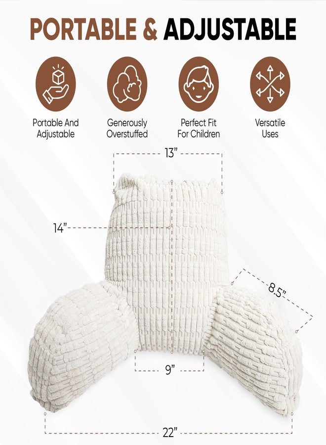 Comfy Reading Pillow with Arms - Supportive Backrest for Bed and Floor Lounging, Perfect for Reading and Relaxing - Image 2