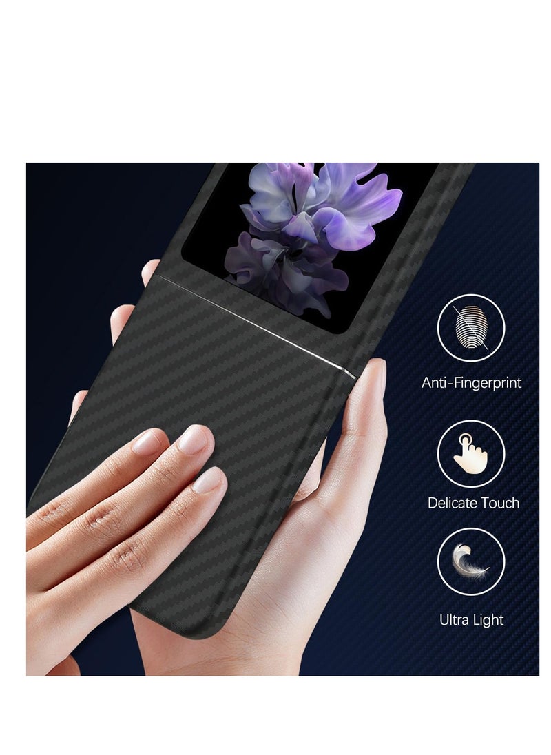 Aookay Compatible with Samsung Galaxy Z Flip 5 Case, Real Aramid Fiber Shockproof Anti-Scratch Case, with Full-Body Dual Layer Rugged Shookproof Case for Galaxy Z Flip 5 (Black)  - Image 5