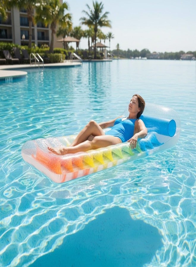 Jilani Swimming Pool Float for Adult Fashion Lounger Mat Swimming Pool Float with Manual Pump - Image 3