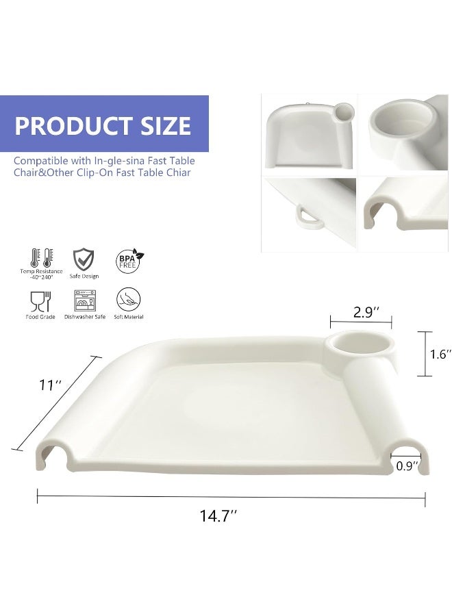 FAILUN Silicone Baby Dining Tray Compatible with Inglesina Fast Table Chair & Other Hook-On High Chairs - Image 2