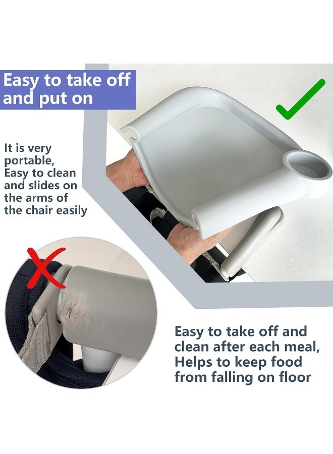 FAILUN Silicone Baby Dining Tray Compatible with Inglesina Fast Table Chair & Other Hook-On High Chairs - Image 3