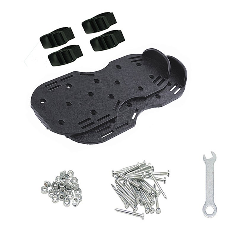 Lawn Aerator Shoes: Black 26 Galvanized Iron Alloy Nail - Detachable Adjustable Buckle Non-Slip Stripe - Wearable Lawn Nail Shoes for Garden, Courtyard, Grass & Construction Use - Image 4