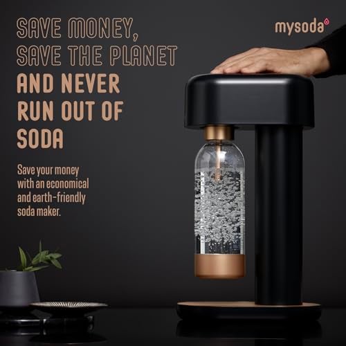 Mysoda Ruby 2 Sparkling Water Maker - Silent and Long-Lasting Aluminium Soda Maker with 1L Water Bottle - Without CO2 Cylinder - Black Copper - Image 3