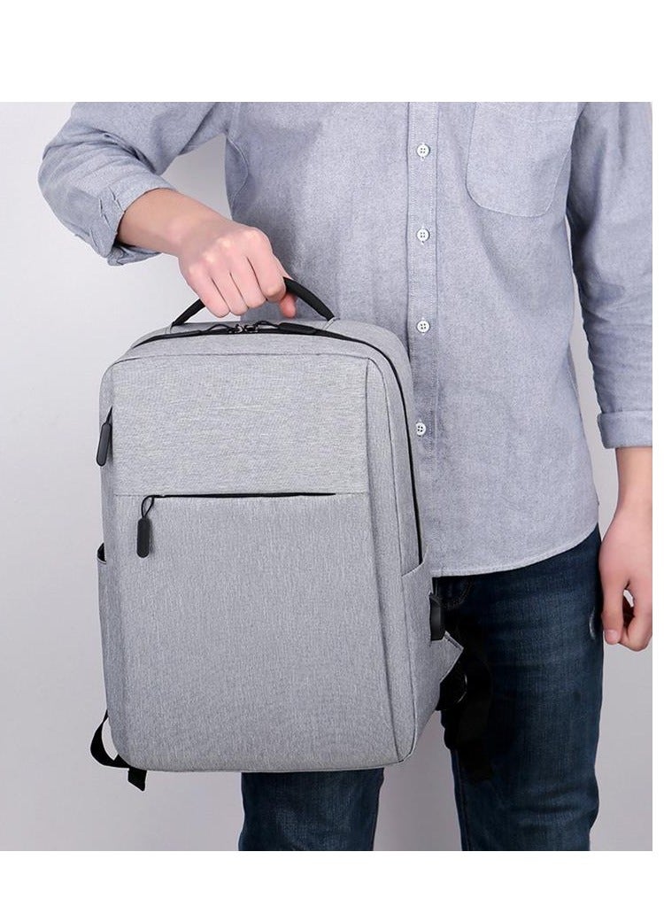 Golden Travel Laptop Backpack Business Anti Theft Slim Durable Laptop Bag with USB Charging Port Water Resistant College School Computer Backpack Gifts for Men & Women Fits 15.6 Inch Notebook Grey - Image 3