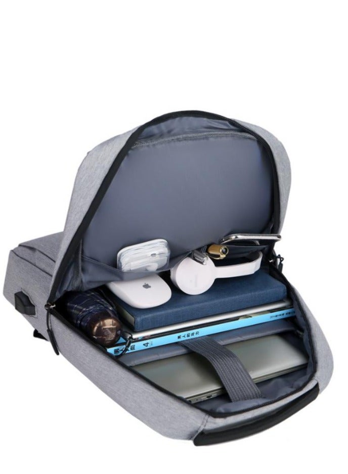 Golden Travel Laptop Backpack Business Anti Theft Slim Durable Laptop Bag with USB Charging Port Water Resistant College School Computer Backpack Gifts for Men & Women Fits 15.6 Inch Notebook Grey - Image 5