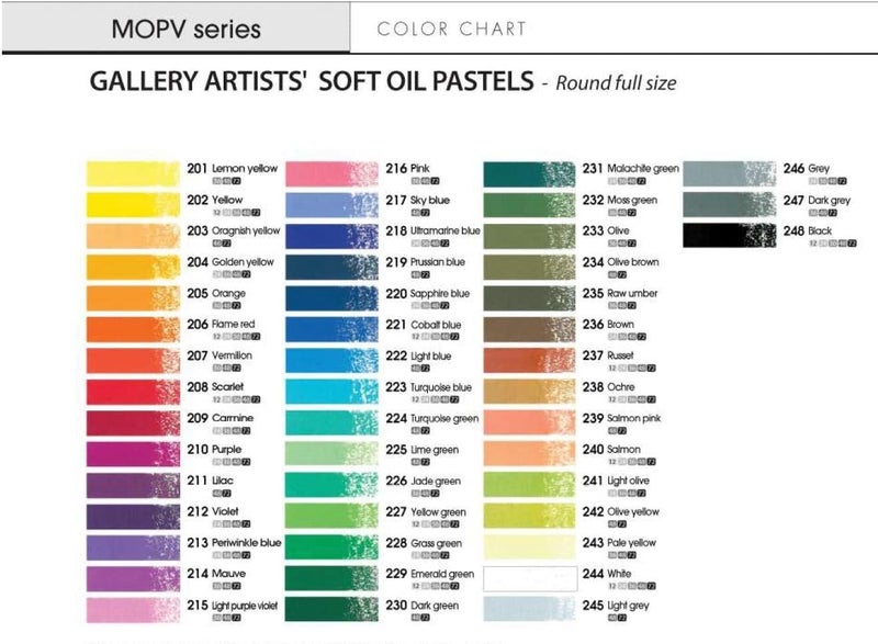 Mungyo Gallery Soft Oil Pastels Set of 48 - Assorted Colors - Image 3