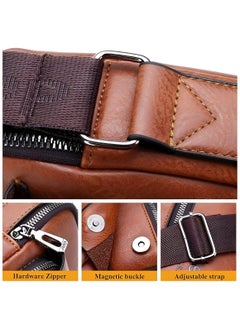 Jeep Men Crossbody Bag Shoulder Bags Vintage Men Handbags Large Capacity PU Leather Bag For Man Messenger Bags Tote Bag purse  - Image 5