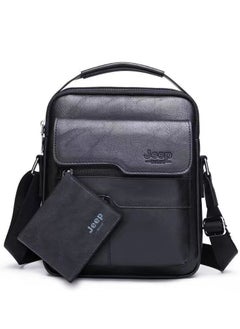 Jeep Men Crossbody Bag Shoulder Bags Vintage Men Handbags Large Capacity PU Leather Bag For Man Messenger Bags Tote Bag purse  - Image 1
