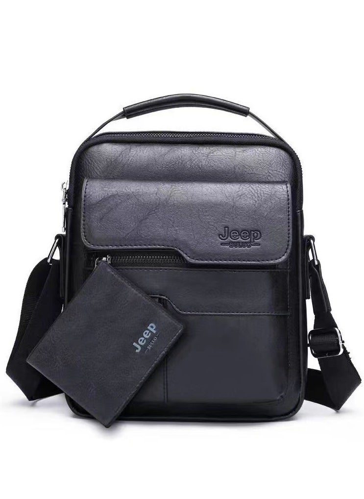 Jeep Men Crossbody Bag Shoulder Bags Vintage Men Handbags Large Capacity PU Leather Bag For Man Messenger Bags Tote Bag purse  - Image 1