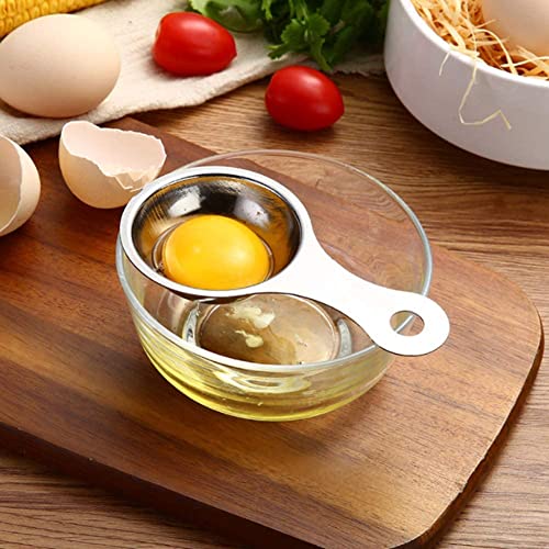 WE-CEF Egg Sheller Stainless Steel Egg White Separator Spoon Tools Eggs Yolk Filter Gadgets Kitchen Accessories Separating Funnel Spoon Egg Divider Tool Home, Kitchen (1) - Image 3