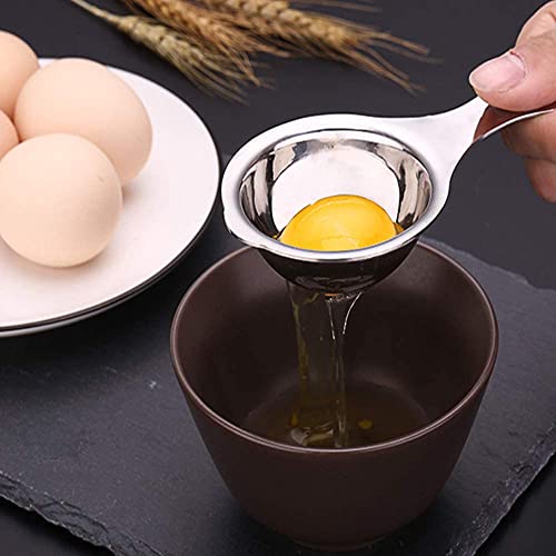 WE-CEF Egg Sheller Stainless Steel Egg White Separator Spoon Tools Eggs Yolk Filter Gadgets Kitchen Accessories Separating Funnel Spoon Egg Divider Tool Home, Kitchen (1) - Image 4
