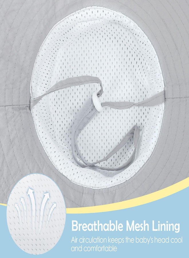 Zando قبعة شمسية للأطفال من زاندو UPF 50+ للأولاد قابلة للتعديل دلو للشاطئ قبعات شمسية قابلة للتنفس للأولاد صيف 4-8 سنوات، Navy & Grey 4-8 سنوات - Image 5