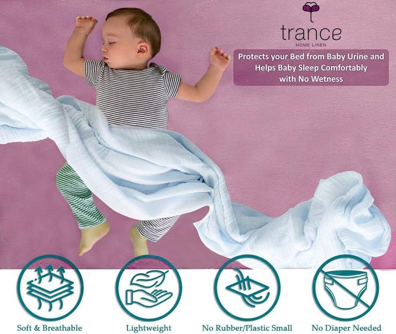 DAGDIYA Baby Dry Sheet Anti-Piling Fleece Extra Absorbent Quick Dry Sheet for New Born Babies Waterproof for Toddler Infant, Reusable (Medium 100x70 cm) (Medium, Salmon Rose) - Image 2