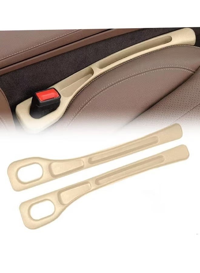 Generic 2 Pack Car Seat Gap Filler Storage Bags, 2025 New Anti-Drop Seat Protector, Suitable for Most Cars and Trucks, Prevent Items from Falling (Cream)  - Image 1