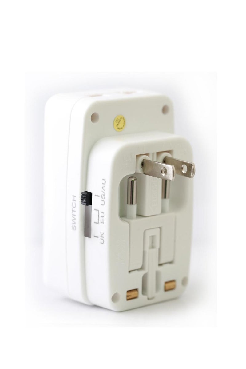 Terminator TTA 252 Universal Socket Travel Adapter with 2 USB Ports | Multi-Country Plug Converter | 250V Travel Charger with Dual USB Output - Image 2