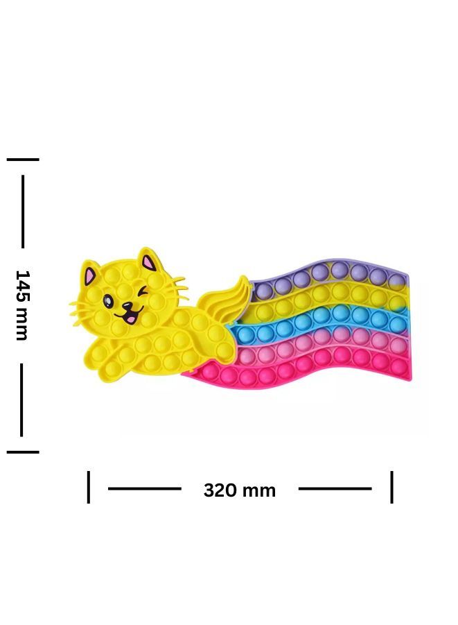 Push Pop Bubble Fidget Toy Silicone Animal Sensory Squeeze Toy Stress Relief Anti-Anxiety ADHD Autism Special Fidget Popper Gift for Kids and Adults Cat A  - Image 3